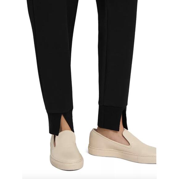 Theory Black Slouchy Double-Knit Jogger Pants - Picture 7 of 14